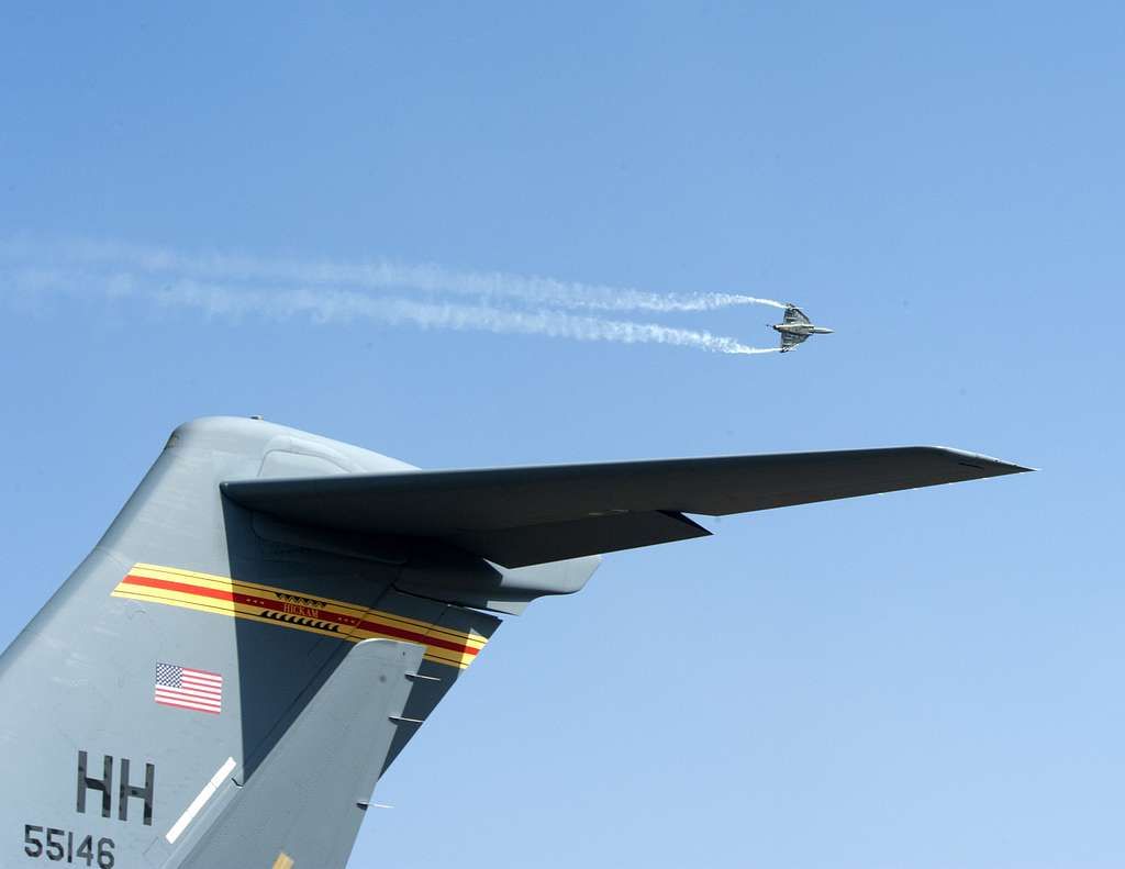 an indian air force hal tejas performs behind a c 17 736526 10241796691122754037866