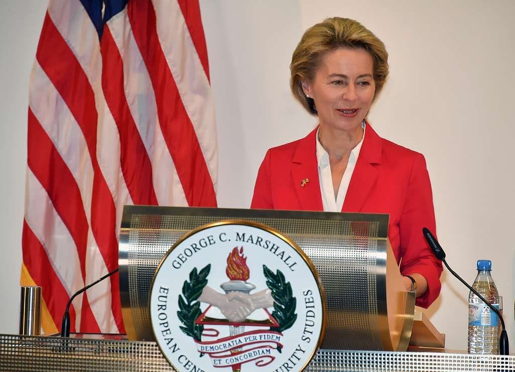 german minister of defense ursla von der leyen delivers 032f2e 10248935575069026587178