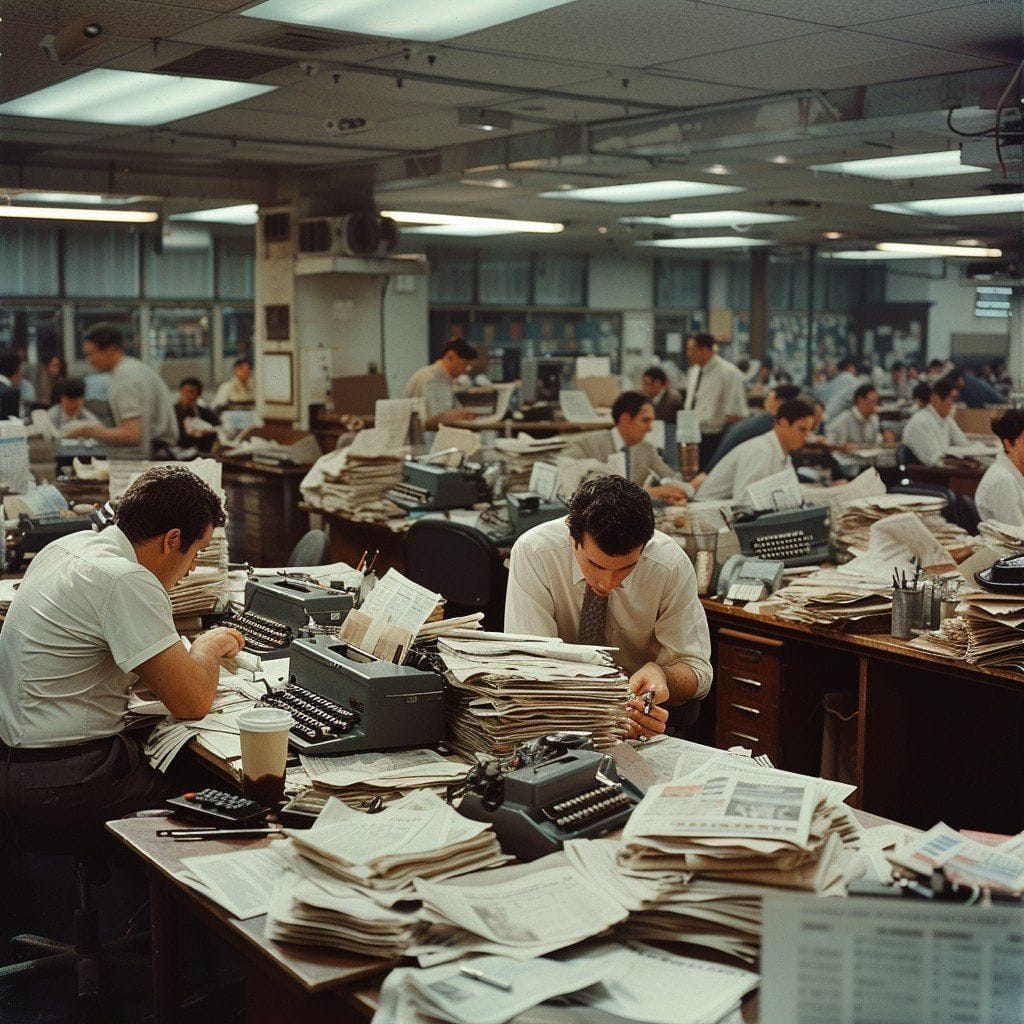 bustling newsroom scene stockcake4604070513713878253