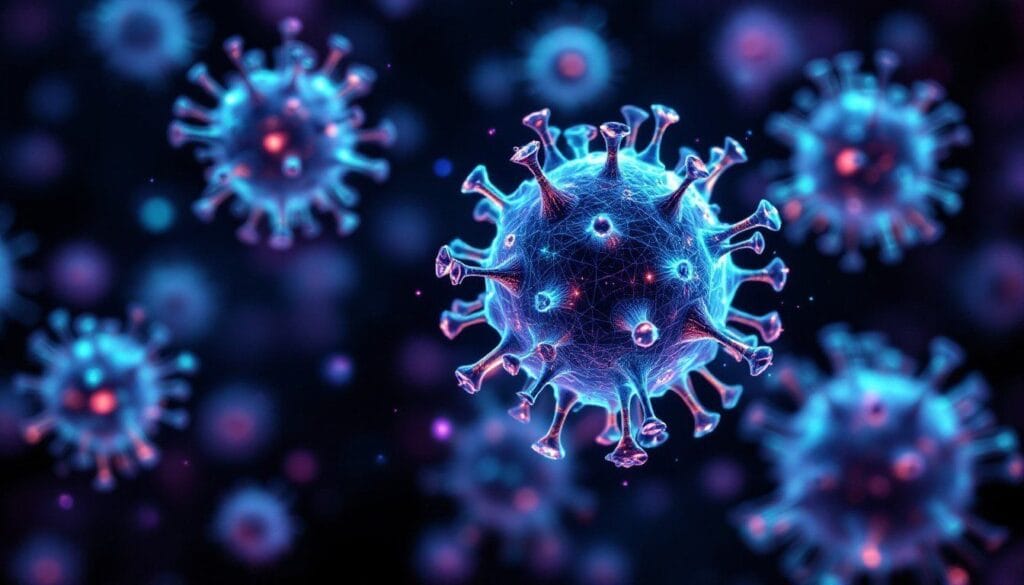 glowing viral structure stockcake7607319491064324316