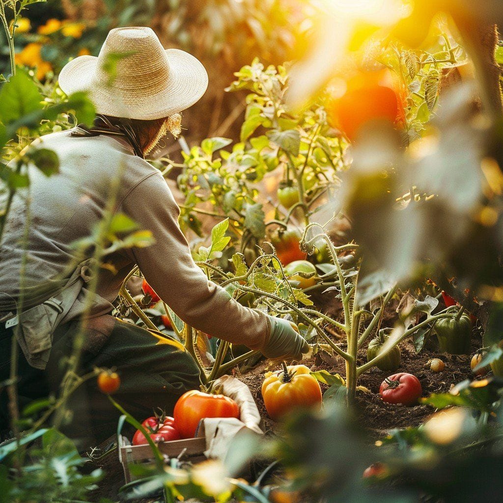harvesting ripe tomatoes stockcake8449875475484041390