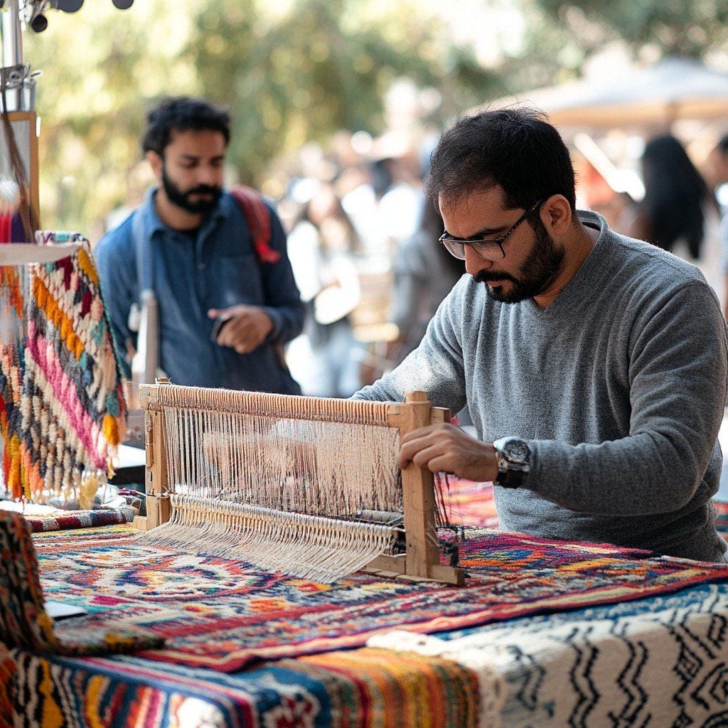 artisan weaving rug stockcake3732232692582729479