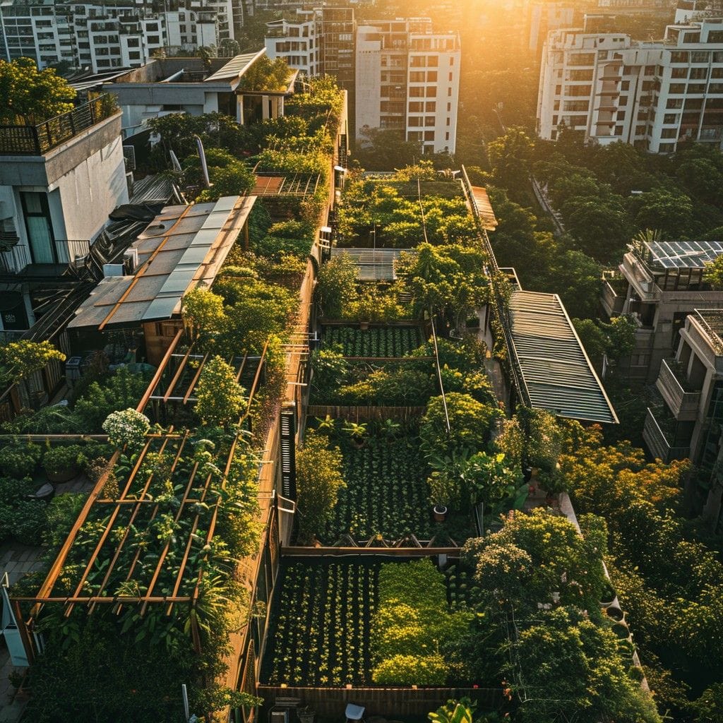 Poverty, Emissions, and Climate Change: The Balancing Act for a Sustainable Future 1 stockcake urbangardensunset 17573873403984793103937070164