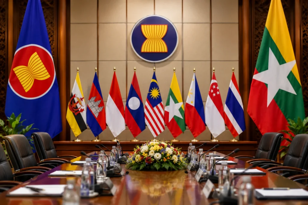 Myanmar Junta Chief Seeks Stronger ASEAN Ties While Regional Leaders Push for Peace Progress 1 file_00000000e1d482079c32e013203b1881